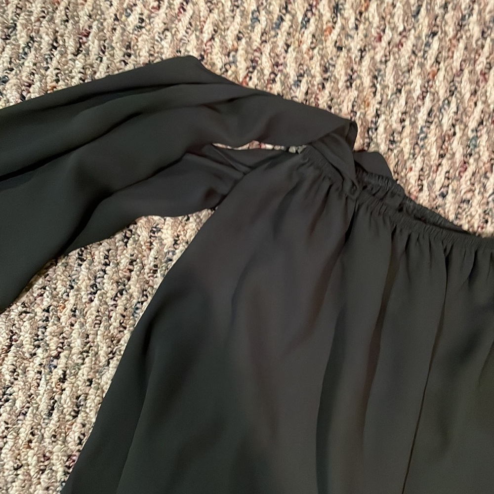Evenuel black chiffon off the shoulder top - Picture 3 of 4